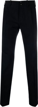 Incotex mid-rise straight-leg trousers - men - Virgin Wool/Cotton - 52 - Blue