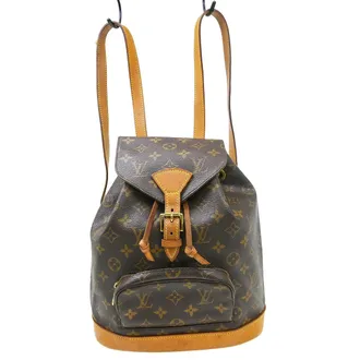 Louis Vuitton Vintage Montsouris Backpack Monogram Canvas Brown Canvas Backpack Bag (Pre-Owned)
