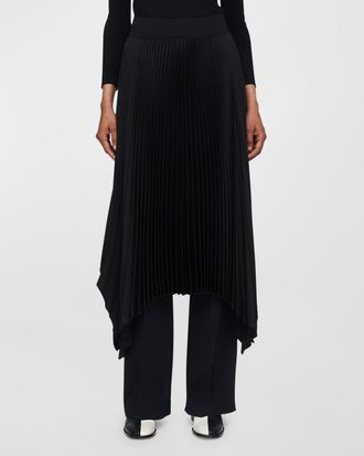 Joseph Ade Pleated Handkerchief Midi Skirt