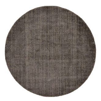 THEKO Alfombra de viscosa tejida a mano a rayas - antracita diam 150 cm