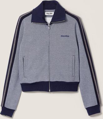Miu Miu Jersey zipper sweatshirt