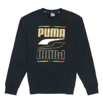 Puma Printing Round Neck Casual Sports Black 585267-01