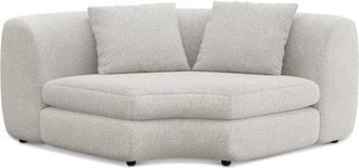 Castlery Fable Corner Sofa Customized, (Performance Boucle) Light Grey, Spill Resistant, Ultra Deep Seats for Castlery Sofas