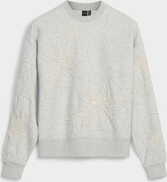 Icone Womens Embossed flowers sweatshirt