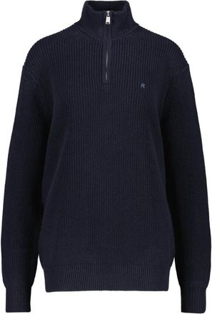 Replay 1/4 Zip Sweater - Heren - Coltruien - Blauw - XL - Katoen - Truien & Vesten