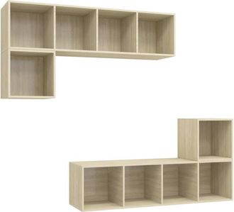 vidaXL Vidaxl - 4 Piece tv Cabinet Set Sonoma Oak Engineered Wood