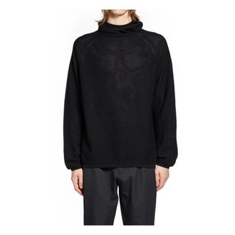 Goldwin Turtlenecks, male, Black, XL, Perforated Wholegarment Knit Top