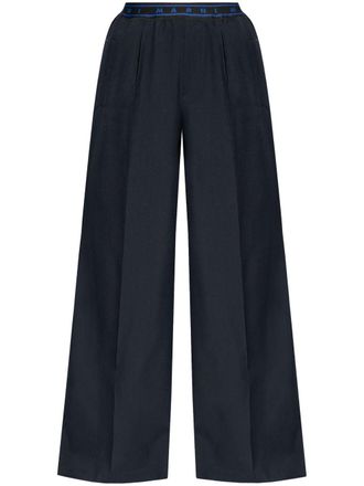 Marni wide-leg virgin wool trousers - Blue