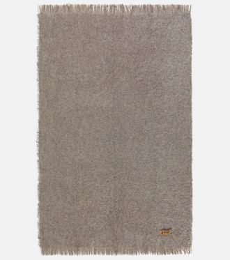 Lyria Madornale fringed wool-blend blanket