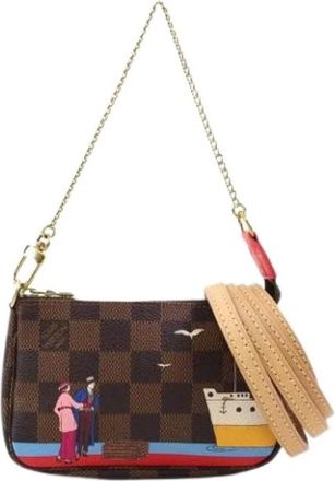 Louis Vuitton Pre-owned Mini Pochette - Dames - Vintage Mini Tas - Bruin - ONE Size - Vintage