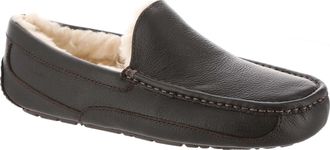 UGG Mens Leather Ascot Slipper, Dark Spice, 11
