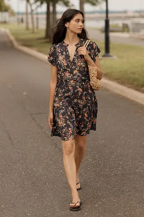 Anthropologie By Anthropologie Ruffle Sleeve Dress