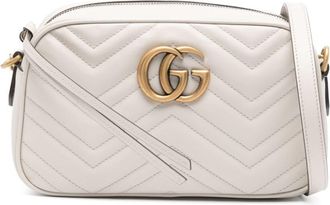 Gucci small GG Marmont shoulder bag - women - Calf Leather - One Size - Grey