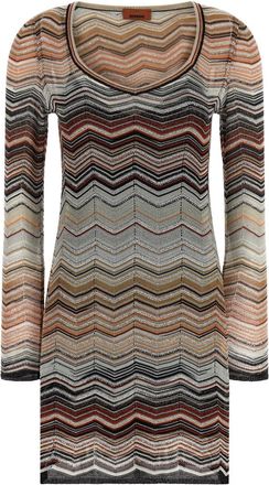 Missoni Brown Chevron lam dress