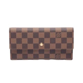 Louis Vuitton Pre-owned Wallets, female, Brown, Size: ONE SIZE Pre-owned Long Wallet (Tri-fold)