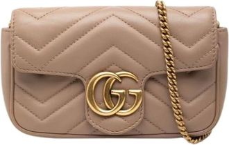 Gucci Pre-owned Cross Body Bags, female, Brown, Size: ONE SIZE Pre-owned Quilted Crossbody Bag