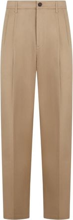 Department Five Katoenen Chino Broek met Plooien - Heren - Straight fit broeken - Beige - W34 - Katoen - Broeken