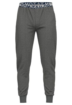 Tom Tailor Pyjamahose TOM TAILOR Br&uuml;gge, Herren, Gr. 48, N-Gr, grau, Single Jersey, Obermaterial: 60% Baumwolle, 40% Polyester, bequem lang, Hosen Pyjamahose, Lo