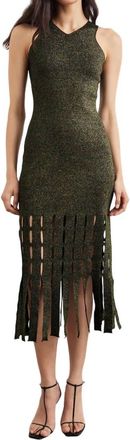 Rails Kaia Dress In Gold Lurex