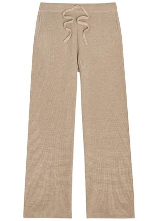 Paige Willits Drawstring Wool-blend Trousers - Beige - Xxl