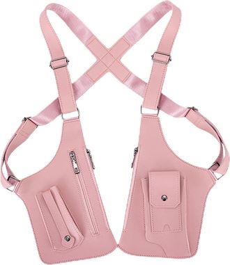 Generic Premium Leather Adjustable Underarm Shoulder Bag For Men & Women,Man Purse Crossbody Masculine Crossbody Bag (Pink)