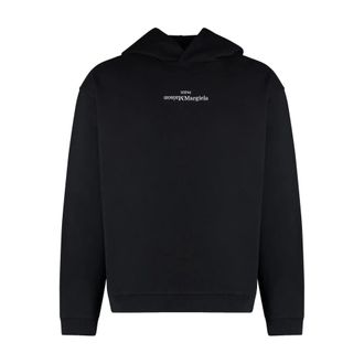 Maison Margiela Hoodies & sweatvesten, Heren, Zwart, S, Katoen, Upside Down Logo Hoodie