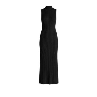 Kocca Leroin Gebreide Jurk - Dames - Jurken - Zwart - Maat: L Viscose