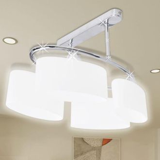 vidaXL Vidaxl - Lampada da Soffitto Ellissoidale Vetro Paralume 4 Lampadine E14