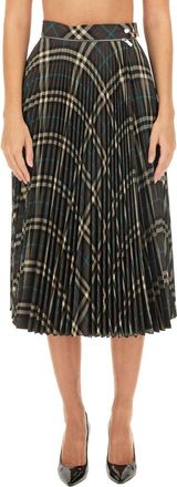 Burberry Wool Blend Tailored Skirt - Multicolor