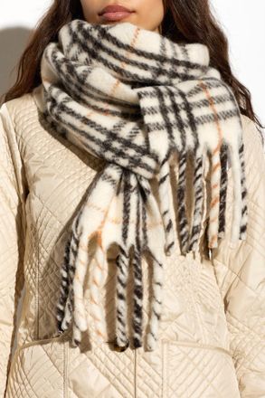 Burberry Wool Scarf, Unisex, Cream