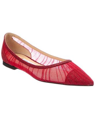Jimmy Choo London Love Glitter & Tulle Flat