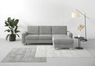 HOME AFFAIRE Ecksofa »Summer L-Form« mit Recamiere, mit oder ohne Bettfunktion und Bettkasten, Cord-Bezug
