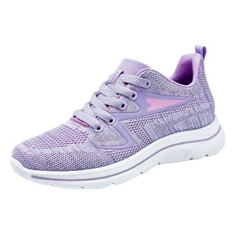 Generic Womens Arch Support Walking Trainers Womens Wide Fit Slip on Sneakers Summer Women Flat Lightweight Mesh Breathable Solid Color Casual Womens Sneakers