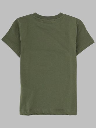 Moschino Logo-Embroidered Cotton T-Shirt - Green