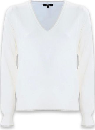 Kocca V-neck Knitwear, female, White, S, Professional Slim Fit Edged Jumper