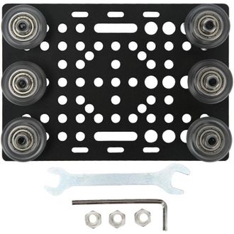 OEM Placa De P&oacute;rtico De Aluminio Anodizado Negro Para Impresora 3d Con Polea De 0,8 A 3,1 Pulgadas, Polea Transparente -crezuo