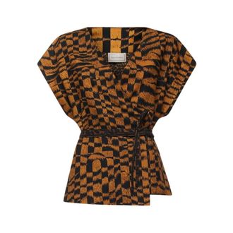 Pierre-Louis Mascia Beadox Gilet - female - Pierre-Louis Mascia - Blouses - Brown - L - Blouses & Shirts