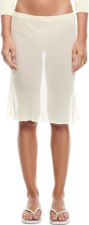 Lioness Low Rise Semisheer Skirt in Daisy at Nordstrom Rack, Size Medium