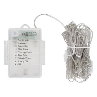 OEM Guirnalda De Luces Decorativas Con Mando A Distancia, Funciona Con Pilas, Tiene Funci&oacute;n De Temporizador Y Brillo Regulable, Apta Para Uso Interior Y E