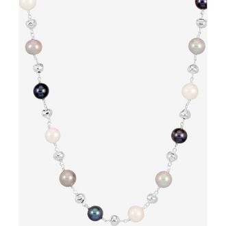 Dower & Hall Nugget & Mixed Freshwater Pearl Necklace in Sterling Silver at Nordstrom, Size 18