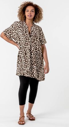 Roman Plain Elastic Waist Cropped Leggings