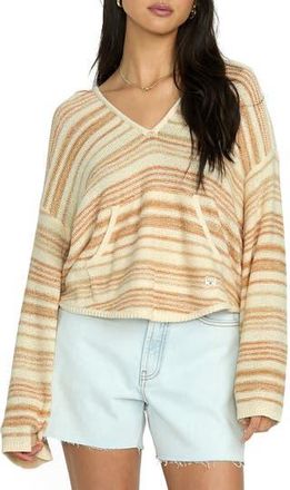 Billabong Baja Stripe Sweater Hoodie in Biscuit at Nordstrom Rack, Size X-Large