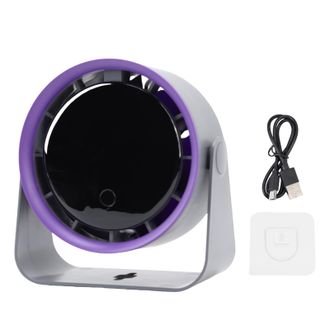 OEM Ventilador De Escritorio Recargable Con Pantalla Led, Inclinable Y Silencioso Para Dormitorio, Oficina O Residencia Estudiantil