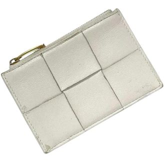 Bottega Veneta Pre-owned Wallets, unisex, White, Size: ONE SIZE Pre-owned Leather Wallet