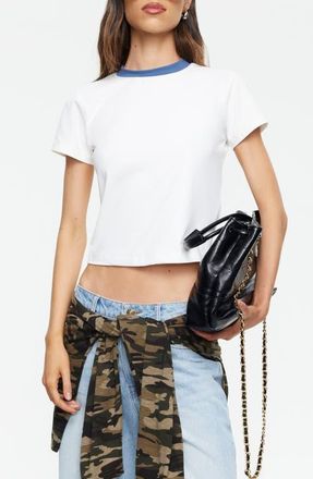 Lioness Clubhouse Ringer T-Shirt in Porcelain at Nordstrom, Size Large