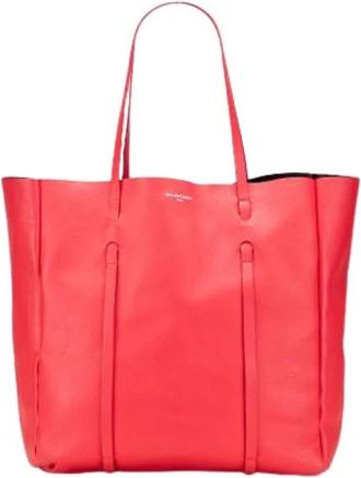 Balenciaga Pre-owned Tote Bags, female, Red, Size: ONE SIZE Pre-owned Leather Tote Bag