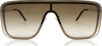 Saint Laurent SL 364 MASK 006 Mens Sunglasses Gold Size 99 - Free RX Lenses - Free RX Lenses