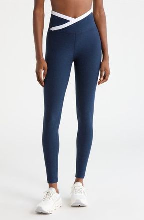 Beyond Yoga Spacedye Outlines High Waist Midi Leggings in Nocturnal Navy at Nordstrom, Size X-Large
