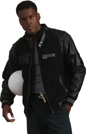 Members Only Mens Varsity Jacket in Black at Nordstrom, Size Xx-Large