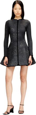 Diesel Short dress in marbled scuba - Dresses - Woman - Grey